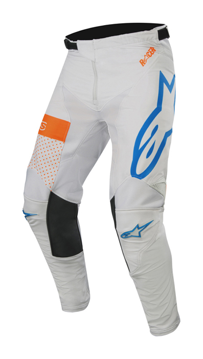 Alpinestar Racer tech Atomic Mx Pant Cool Grey Mid Blue Orange Fluro
